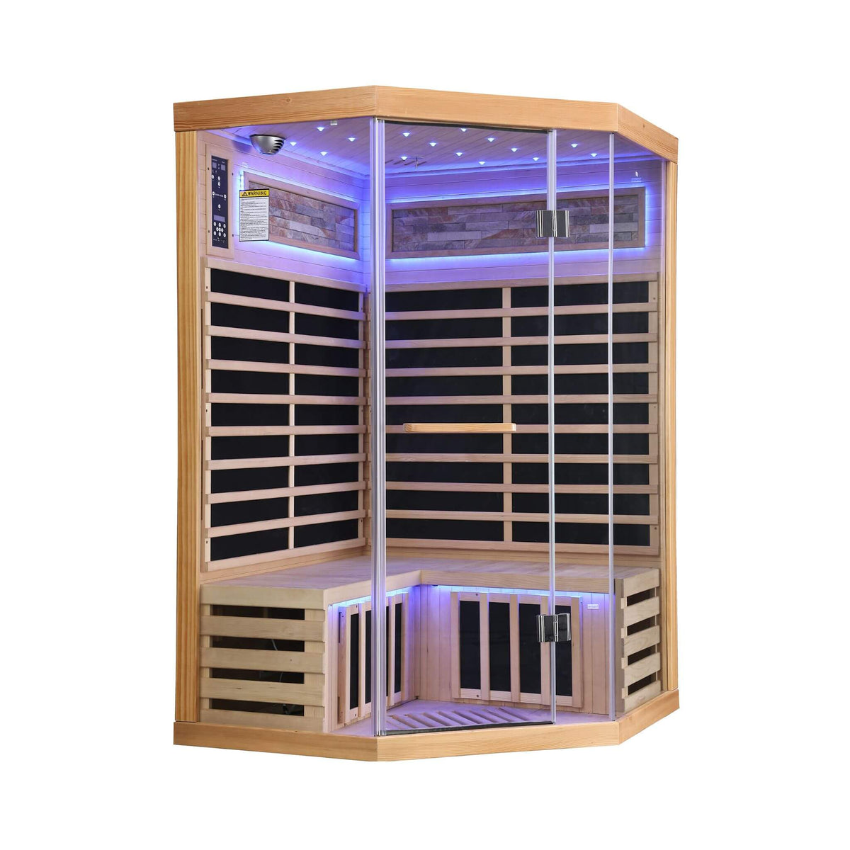Thermora Premium Canadian Hemlock 2-Person Indoor Infrared Sauna with Glass Front