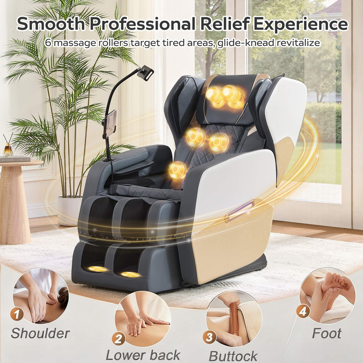 Synca Zero-Gravity Heated Massage Recliner Chair