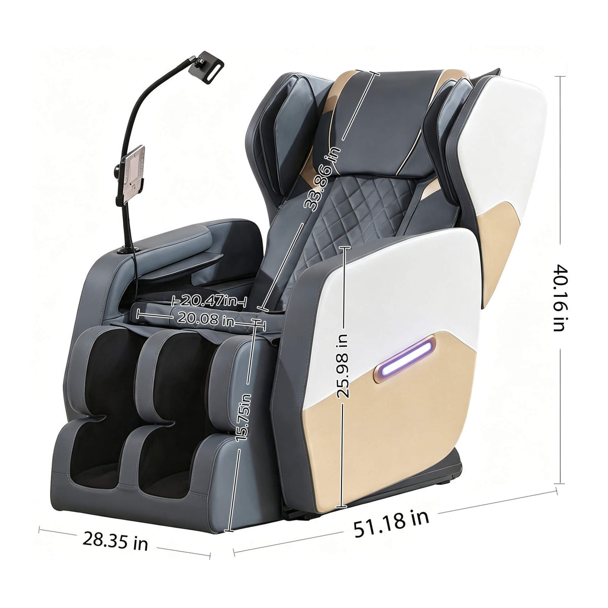 Synca Zero-Gravity Heated Massage Recliner Chair
