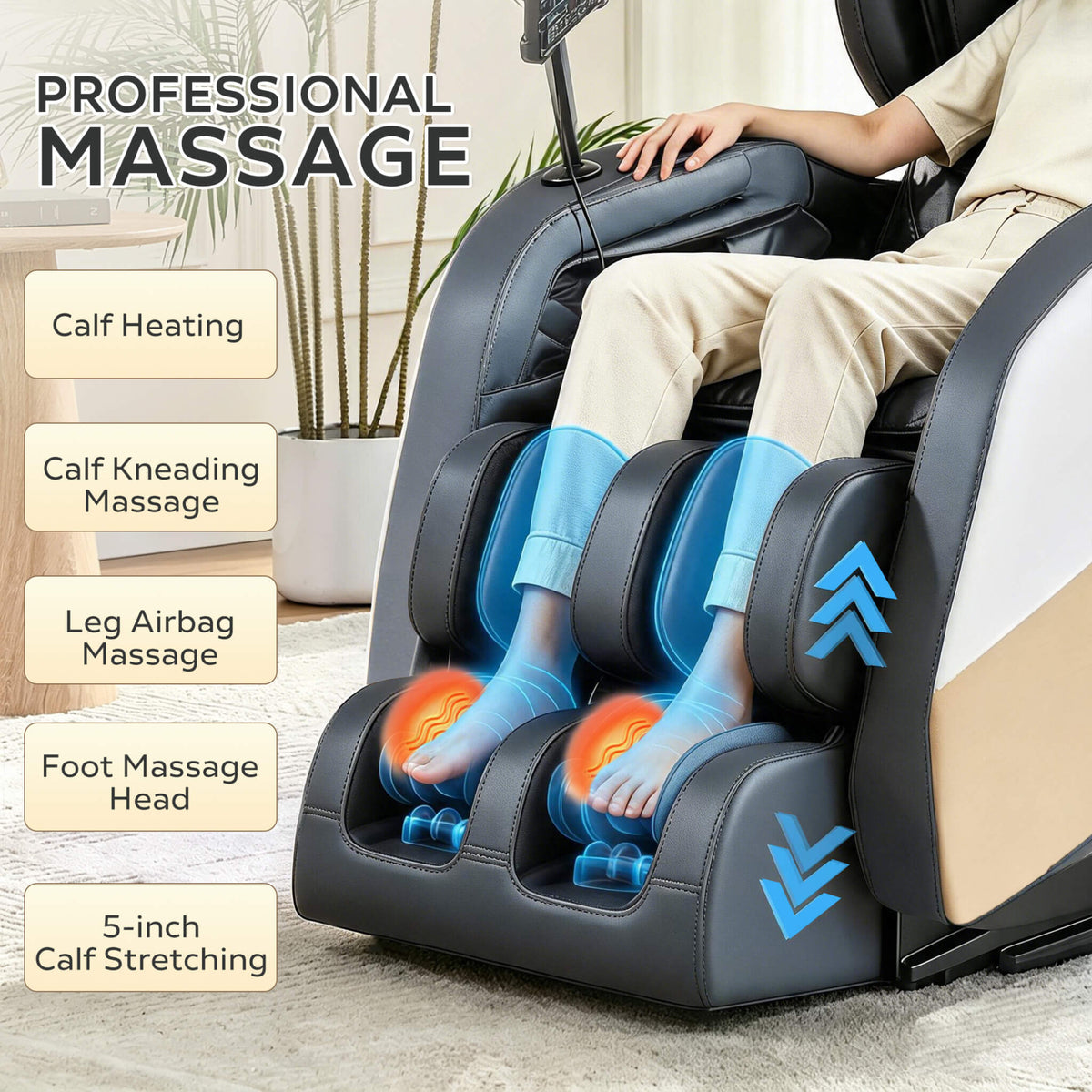 Synca Zero-Gravity Heated Massage Recliner Chair